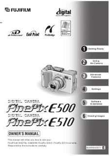 Fujifilm FinePix E510 manual. Camera Instructions.